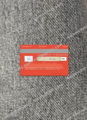 Algeria Arab Bank Algeria visa card photolook back